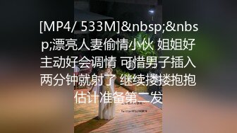 [MP4/ 533M]&nbsp;&nbsp;漂亮人妻偷情小伙 姐姐好主动好会调情 可惜男子插入两分钟就射了 继续搂搂抱抱估计准备第二发